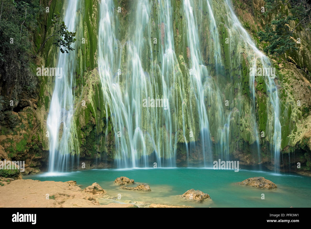 Dominikanische Republik, Samana, La Cascada del Limón, Wasserfall Stockfoto