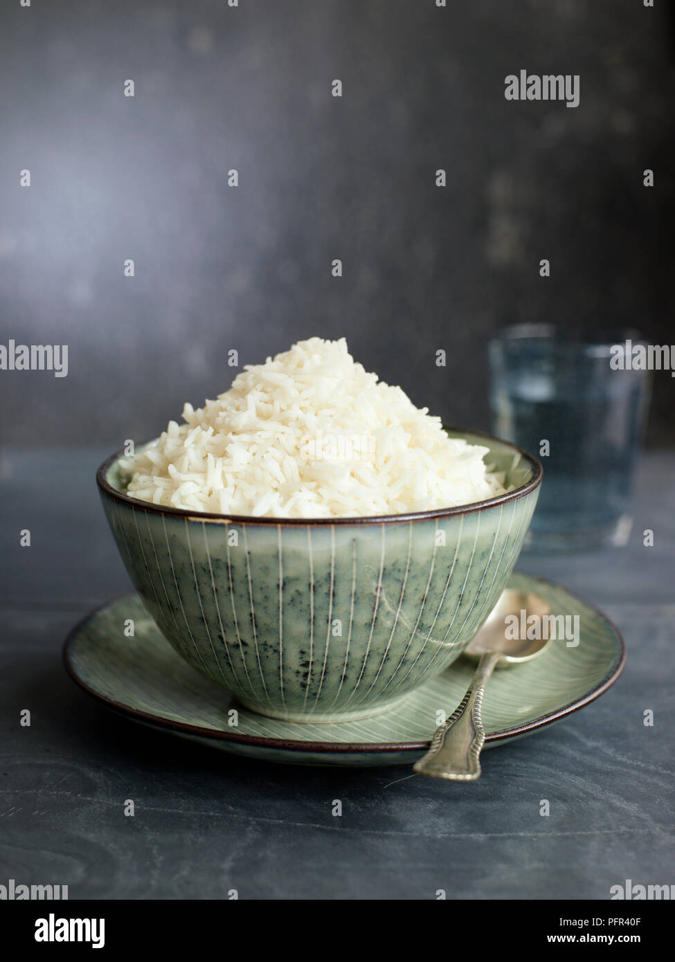 Schüssel gekochten Reis Stockfoto