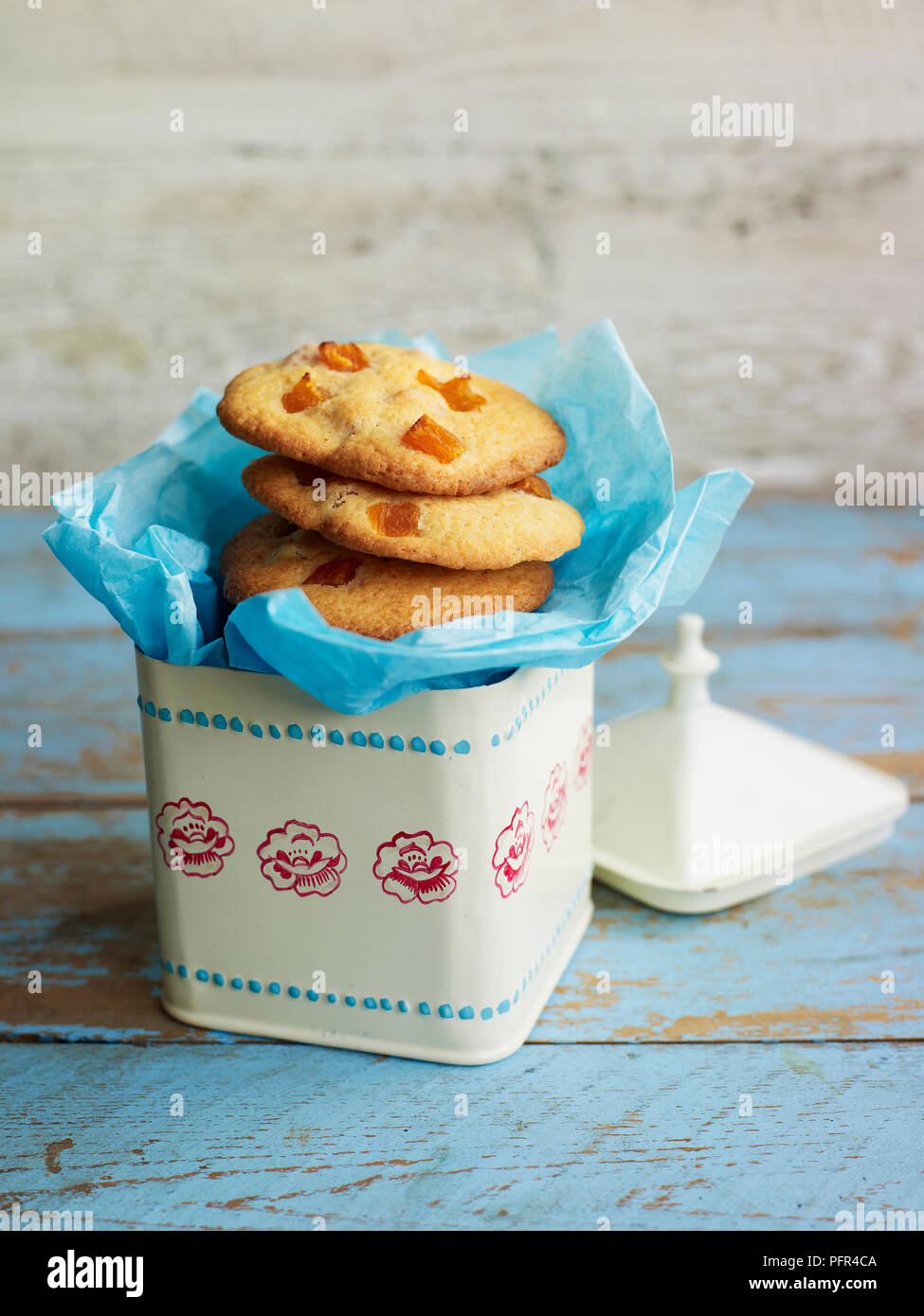 Aprikose und Zimt Plätzchen oder Kekse Stockfoto