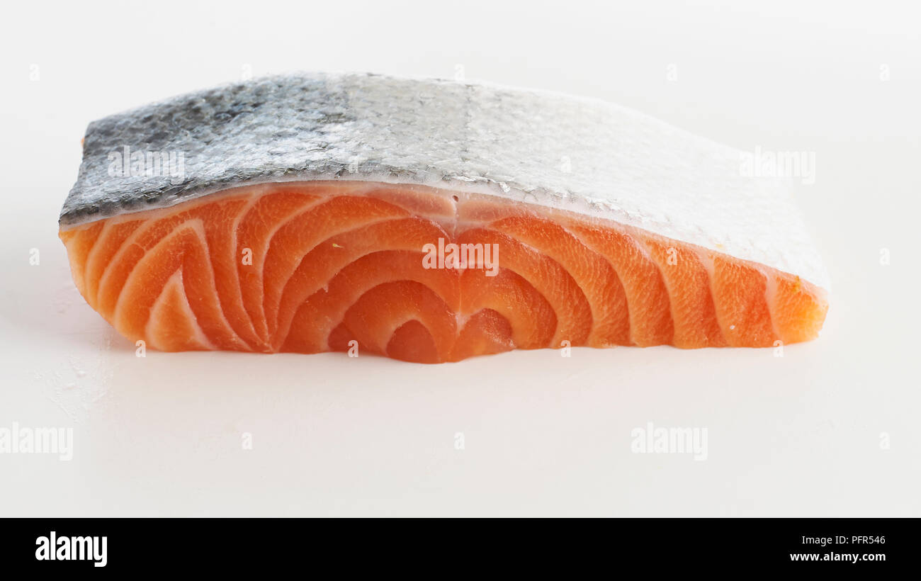 Lachs steak Stockfoto