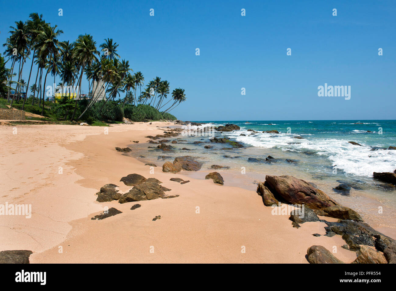 Sri Lanka, Bundesland Kärnten, Tangalle, Marakolliya Strand Stockfoto