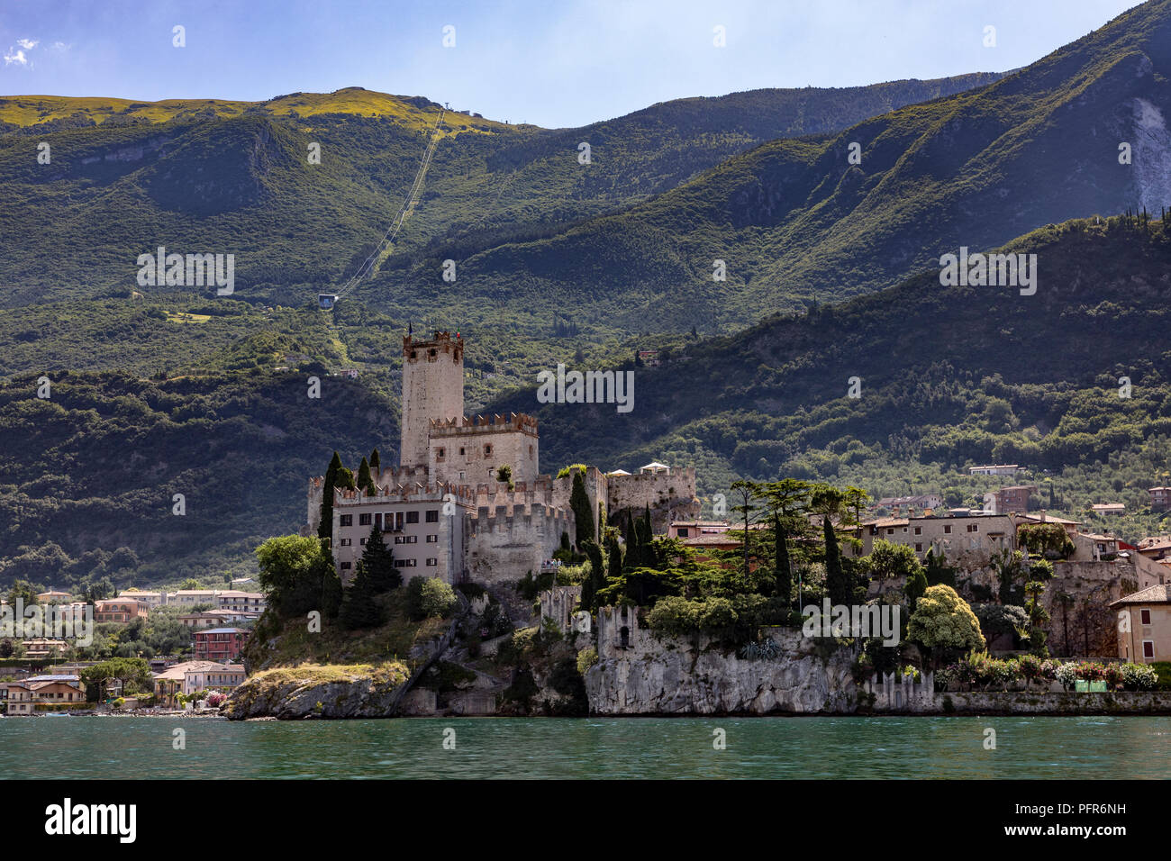 Castello Scaligero Malcesine gesehen vom See Stockfoto