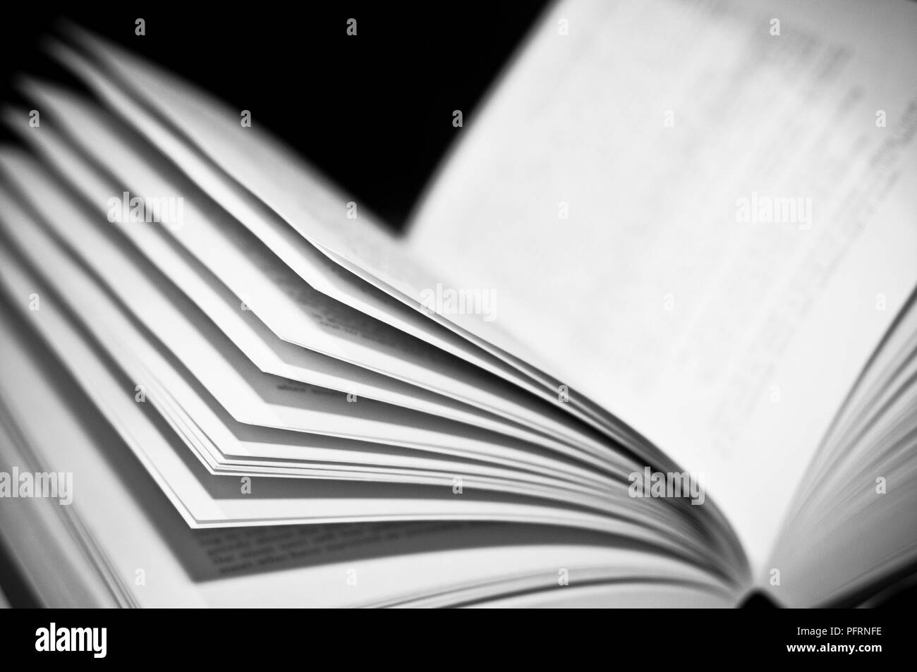 Offenes Buch, close-up Stockfoto