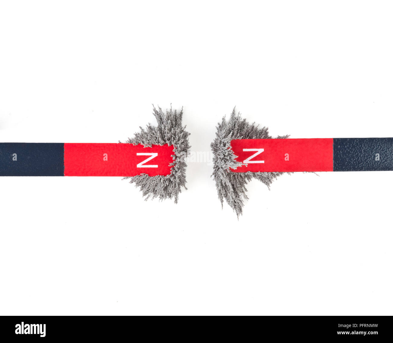 Metallspane Mit Magneten Befestigt Gebuhren Des Gleichen Typs Abstossende Stockfotografie Alamy