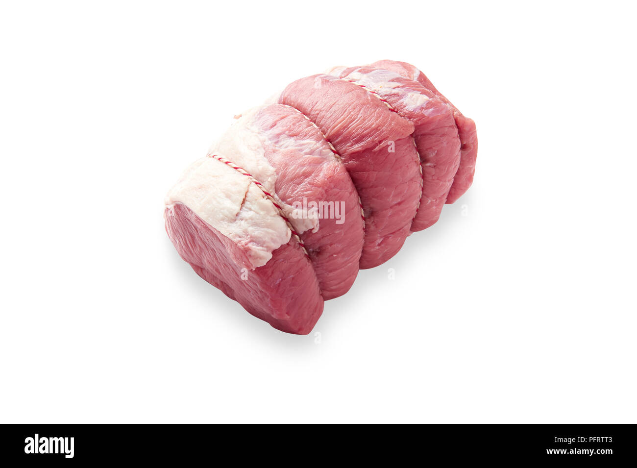 Teilstücke Kalbfleisch weiß Oberschale Stockfoto