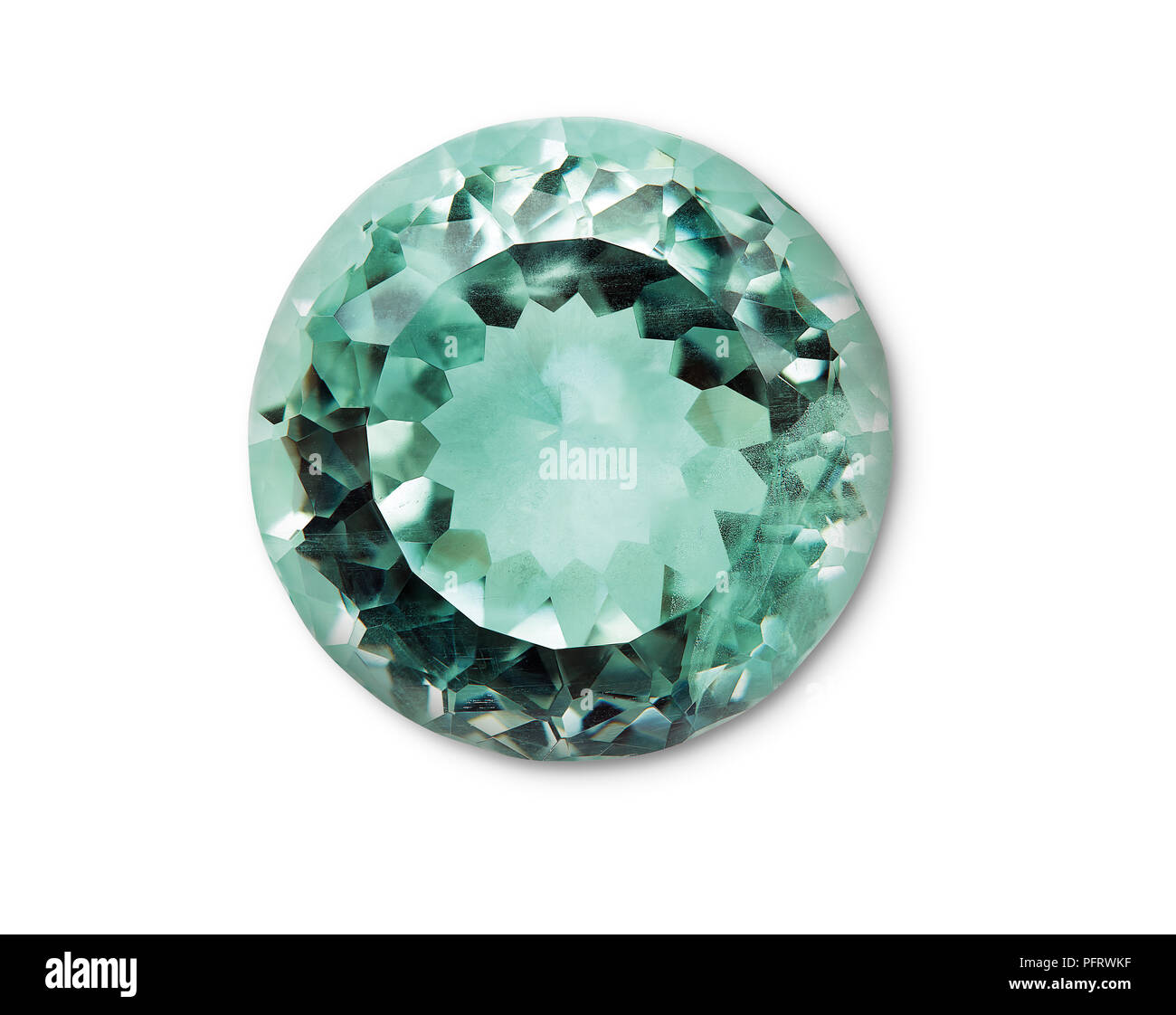 Edelstein Aquamarin Grün schneiden Top, 25,70 Karat, 19,7 X 19,7 mm Stockfoto