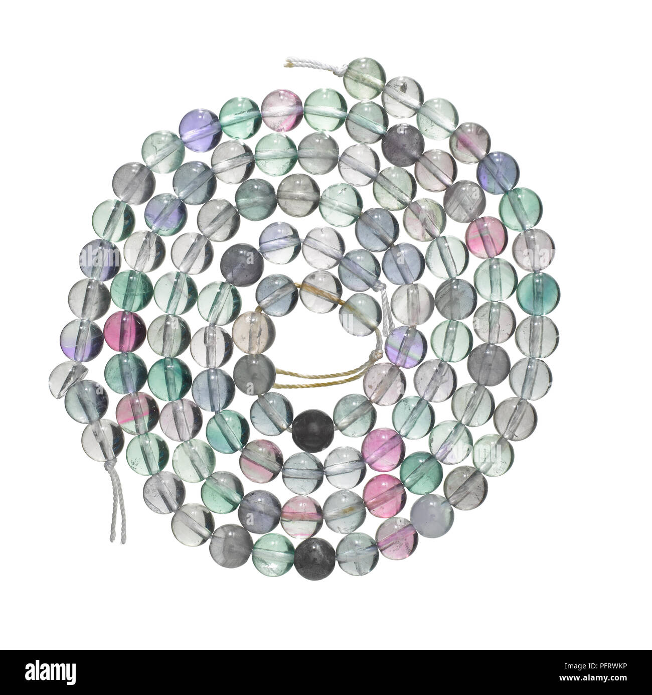 Juwel Fluorit Perlen Halskette Stockfoto