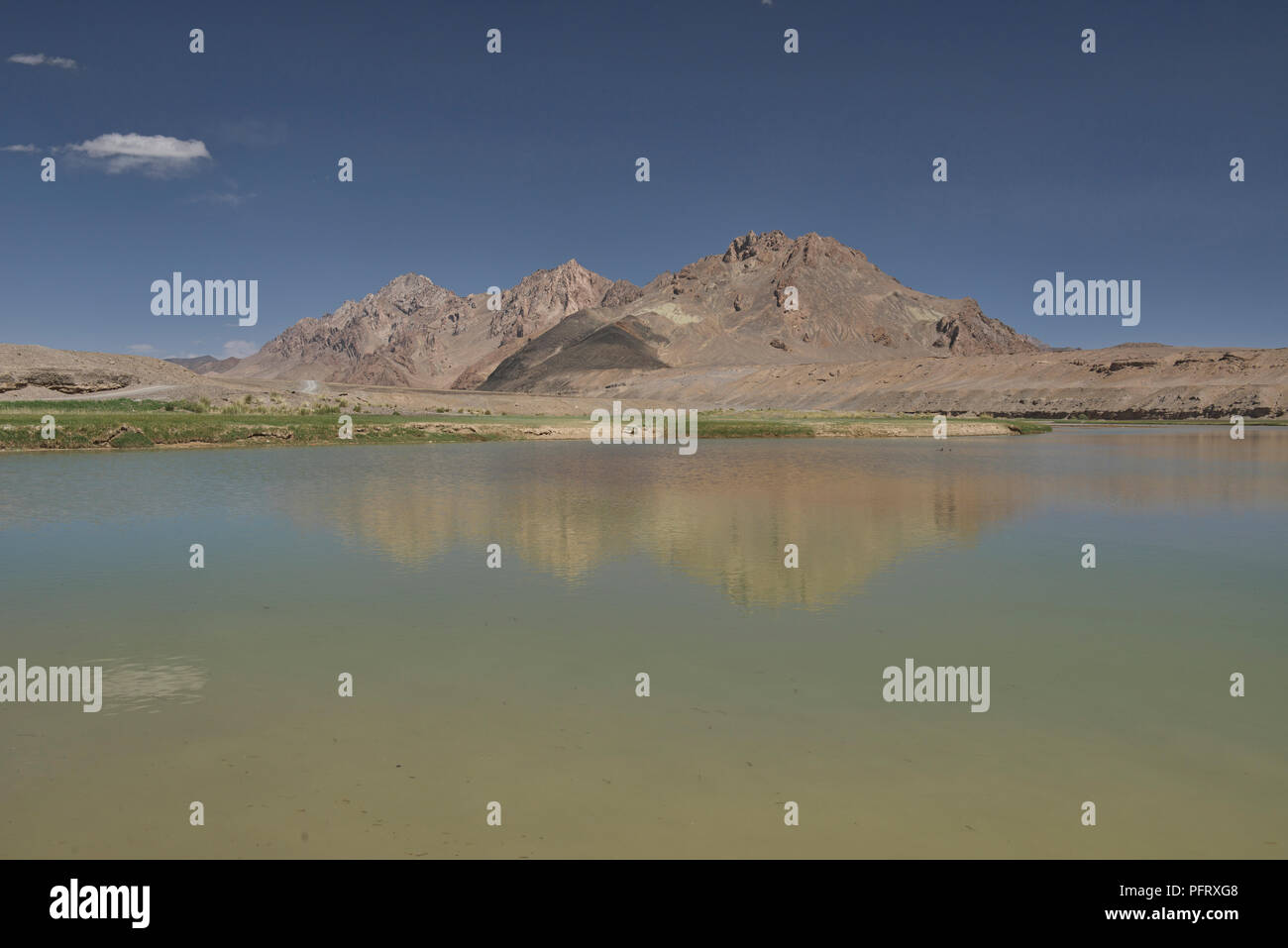 Landschaft entlang der Murghab Fluss im Tal, Madiyan Murghab, Tadschikistan Stockfoto