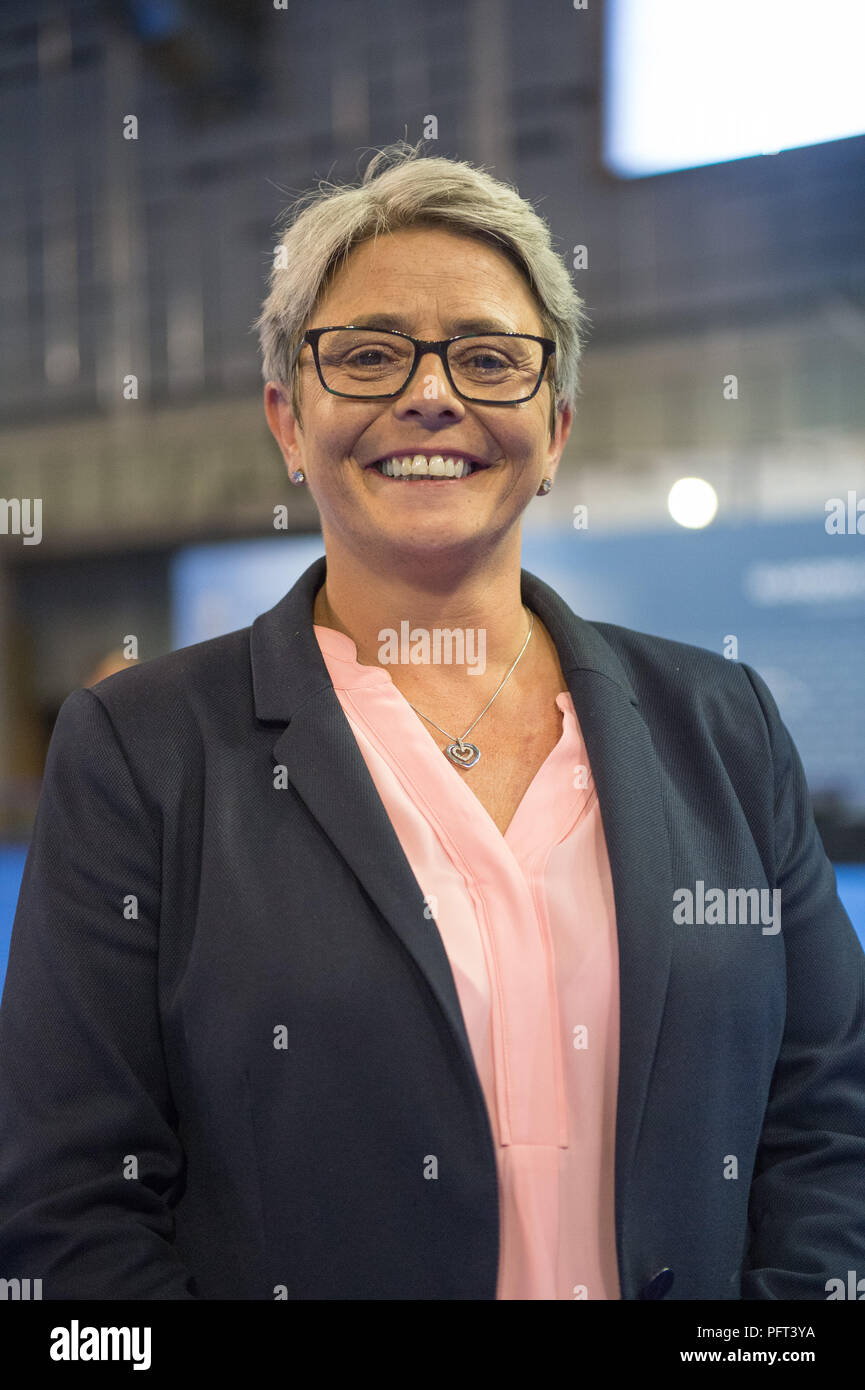 Annie Wells MSP Schottischen Konservativen britischen Parlamentswahlen, Emirates Arena Glasgow, 9. Juni 2017 Stockfoto