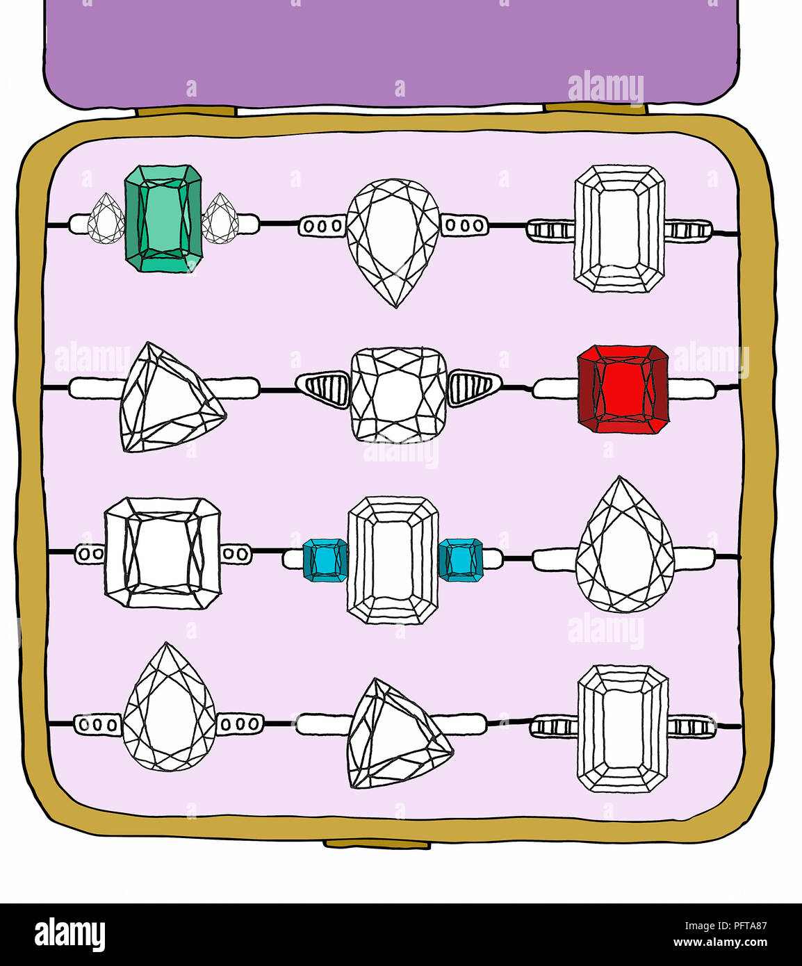 Abbildung: ring Box Stockfoto