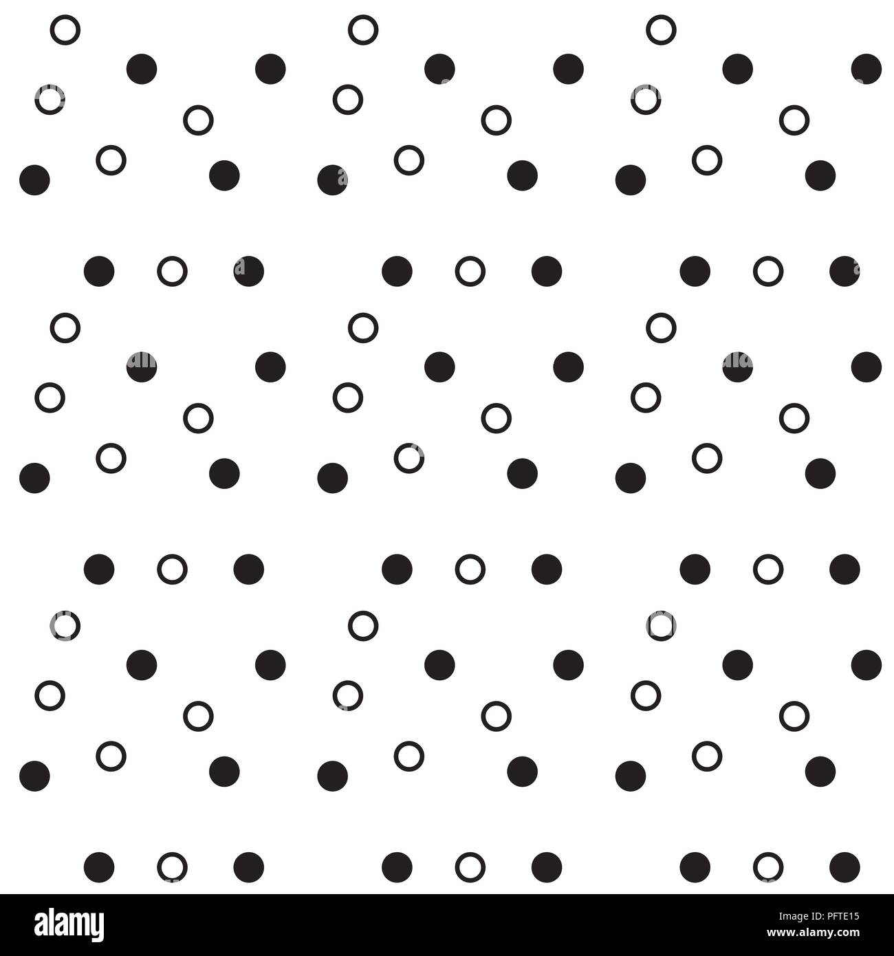 Schwarz-weiß einfache geometrische Formen. Nahtlose Muster. Vector Illustration Stock Vektor