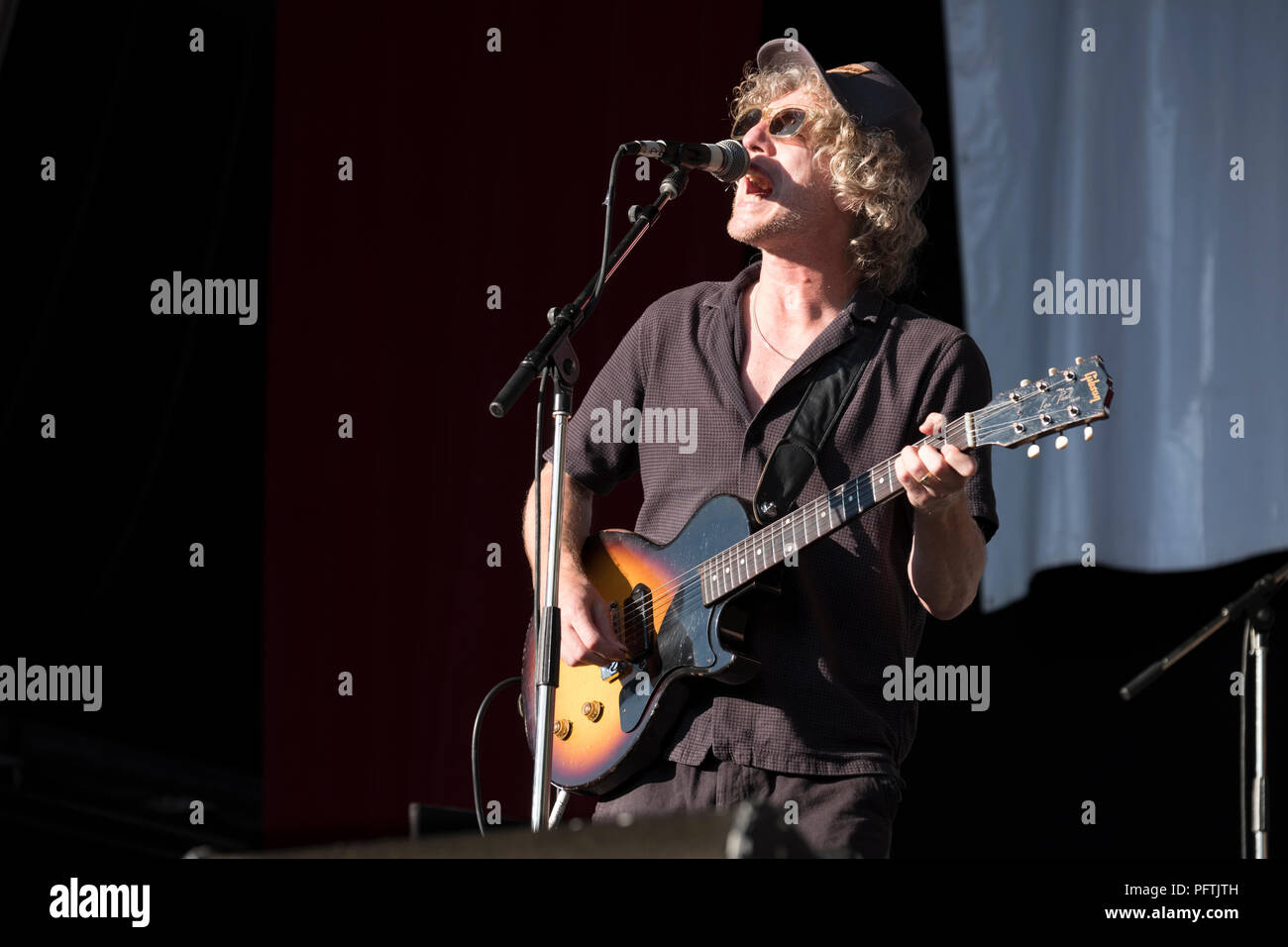 Cast (John Power) Durchführen am Weyfest Music Festival, Tilford, UK. 19. August 2018 Stockfoto