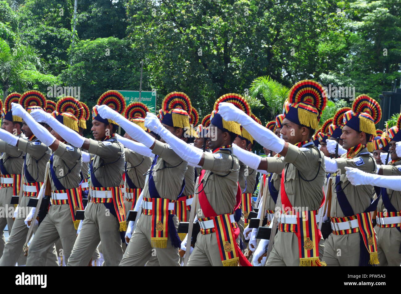Indianer feiern die 72. der Tag der Unabhängigkeit am 15. August 2018 Stockfoto