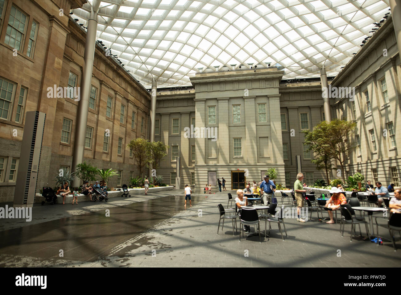 Das Atrium in der National Portrait Gallery in Washington, DC. Stockfoto