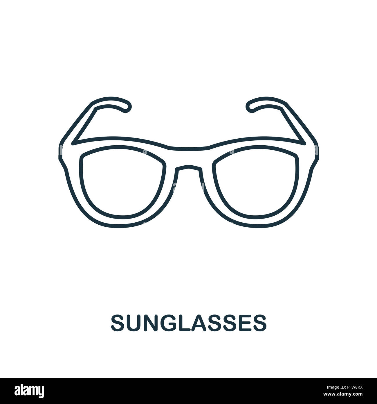 Sonnenbrille kreative Symbol. Einfaches element Abbildung. Sonnenbrille  Symbol Design von travel Collection. Können für im Web verwendet werden,  mobile und Print Stockfotografie - Alamy