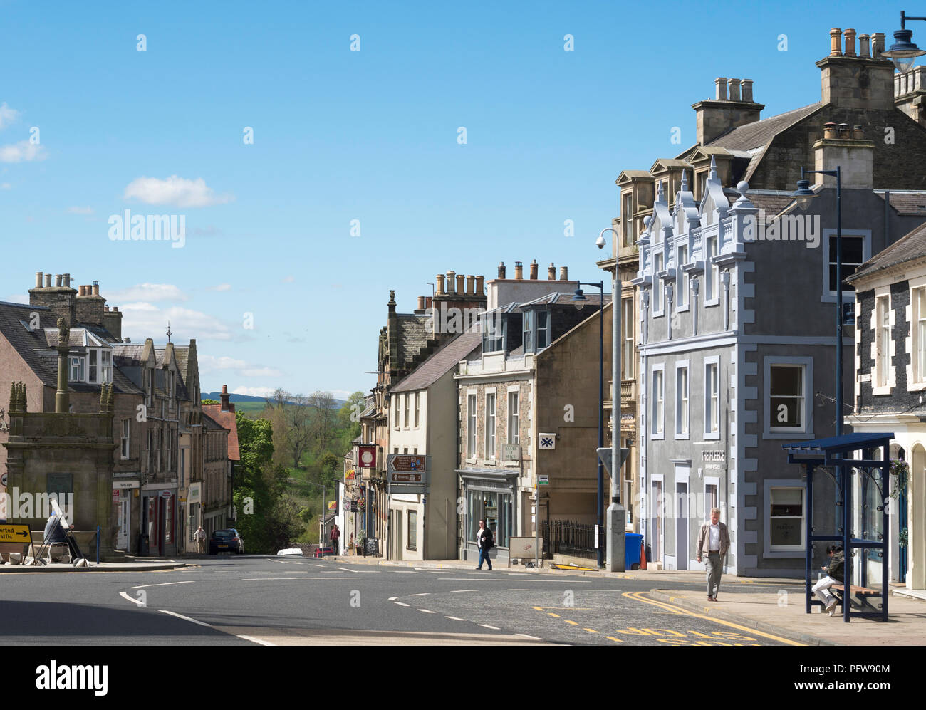 Selkirk Stadtmitte, Scottish Borders, Schottland, Großbritannien Stockfoto