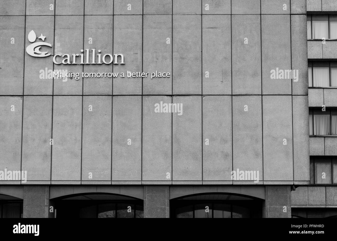 Gebäude der Hauptsitz in Wolverhampton, wo base Carillion plc war, Britische Baukonzern in Liquidation 2018 Stockfoto