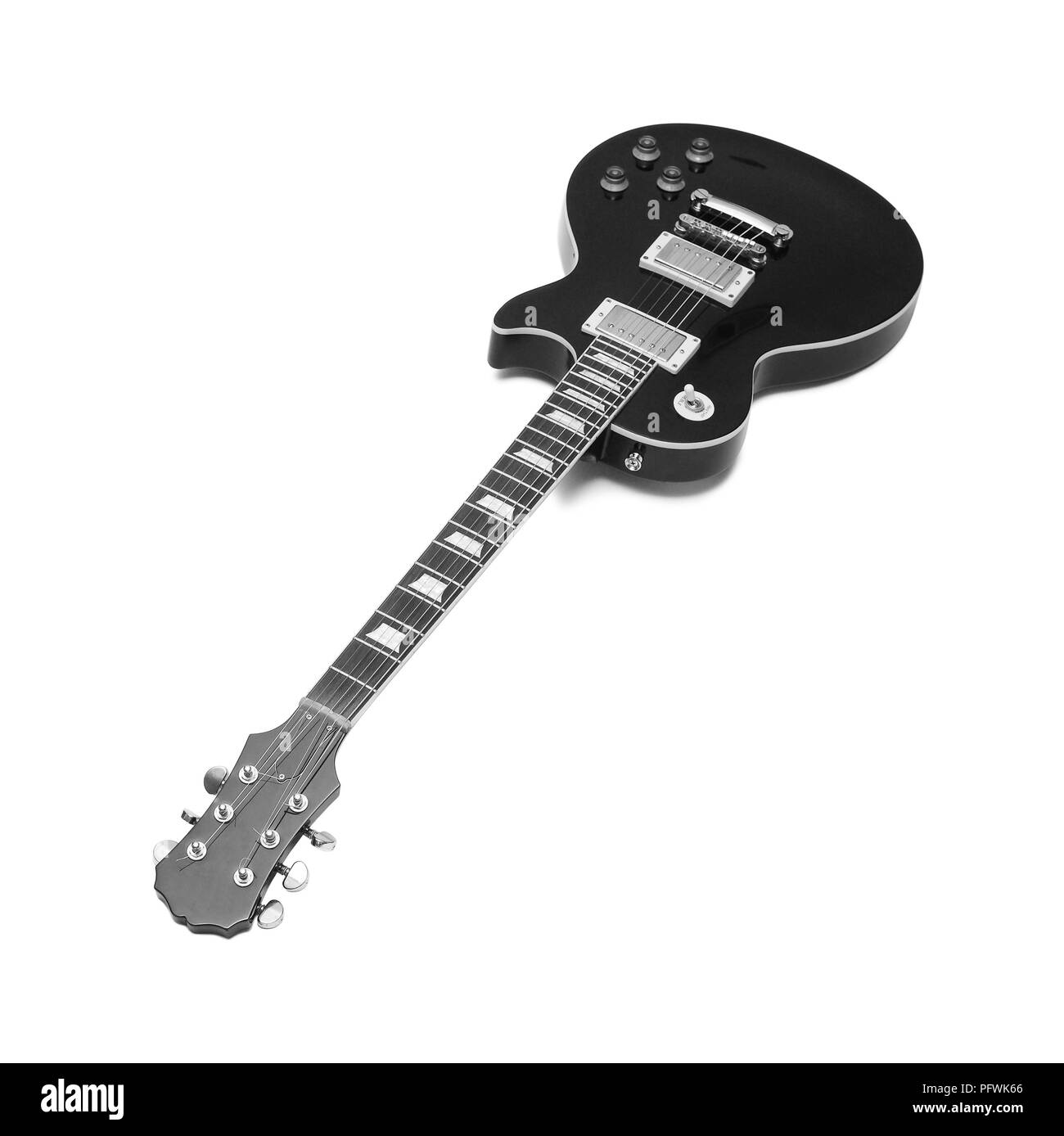 e-Gitarre, isoliert auf weiss Stockfoto