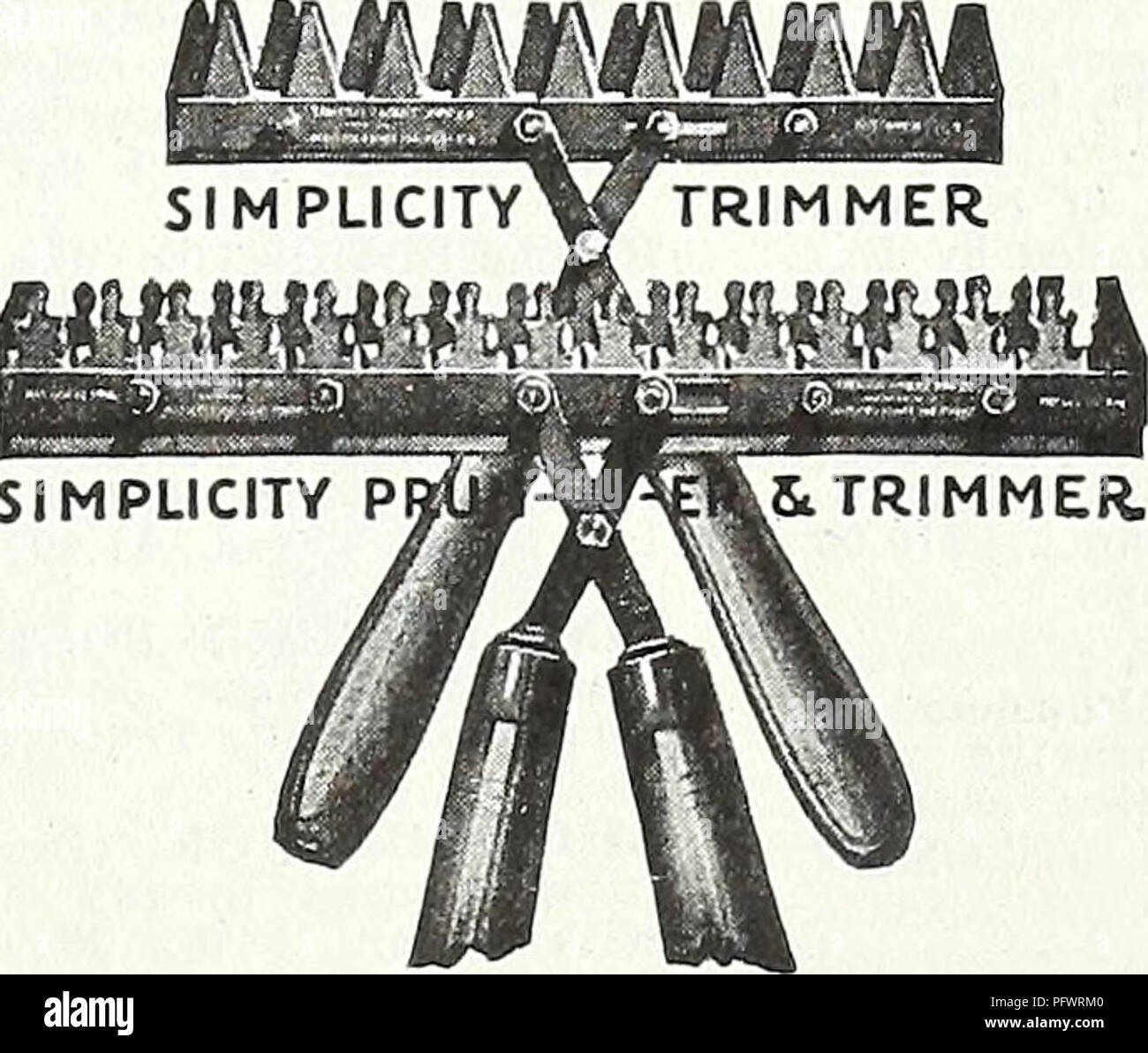 . Currie's Garten jährliche: 62 im Frühjahr 1937. Blumen Samen Kataloge, Leuchtmittel (Pflanzen) Samen Samen Kataloge Kataloge; Gemüse; Baumschulen (Gartenbau) Kataloge; Pflanzen, Zierpflanzen Kataloge; Gartengeräte und Zubehör Kataloge. SIMPUCITY GARTENSCHERE UND TRIMMER Für die Beschneidung zurück alte Wachstum der Hedge- und Gebüsch, sowie Fräsen neues Wachstum. 3 Pfund wiegt. Preis 4,50 $ ELEKTRISCHE WURM ERADICATOR sicher auf dem besten Rasen zu verwenden. Es bringt die Würmer an die Oberfläche, wo sie problemlos gerecht werden können. Verdünnung 1 Liter auf 400 Teile Wasser. Pint, $ 1,00; Gal 3,50 $ HAMMONDS UNKRAUTMÖRDER HAM Stockfoto