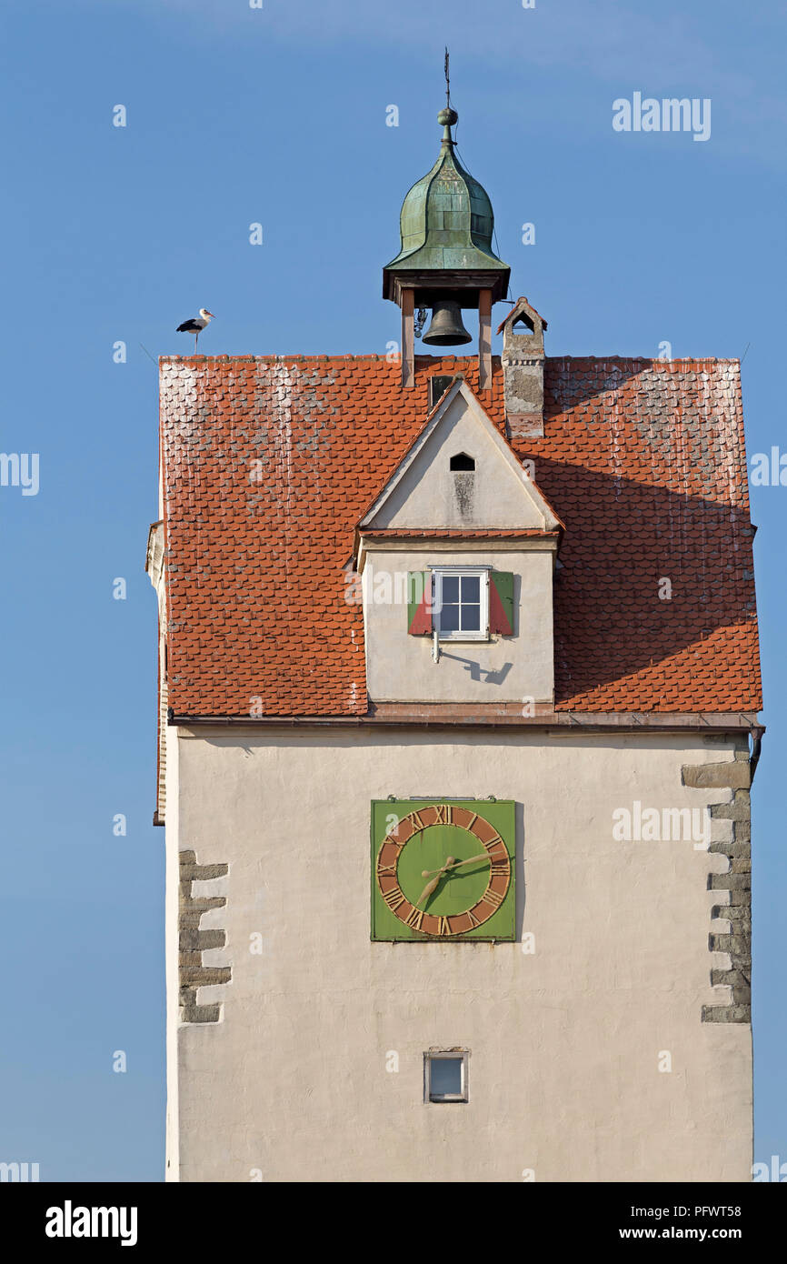 Wassertorturm (Wasser Torturm), Isny, Allgäu, Baden-Württemberg, Deutschland Stockfoto