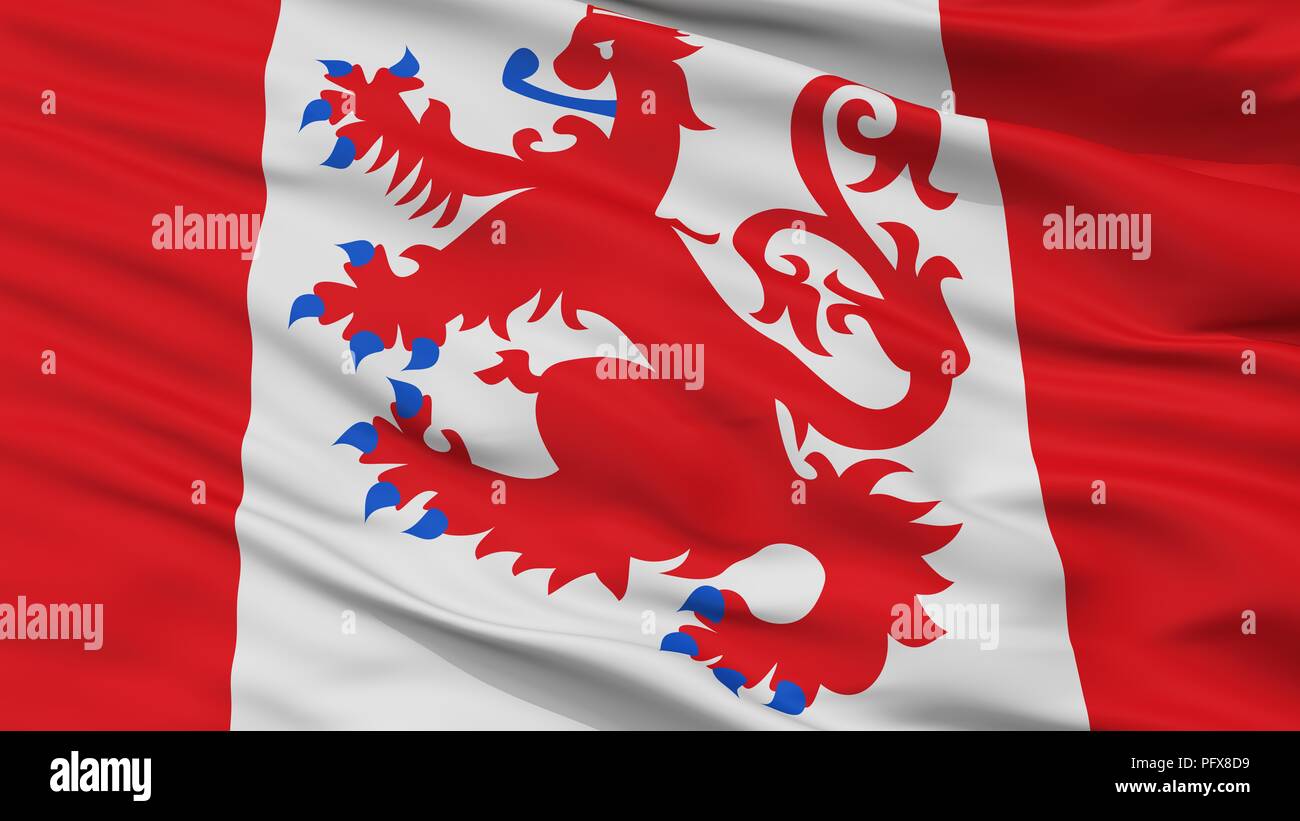 Sankt Vith Stadt Flagge, Belgien, Detailansicht Stockfoto
