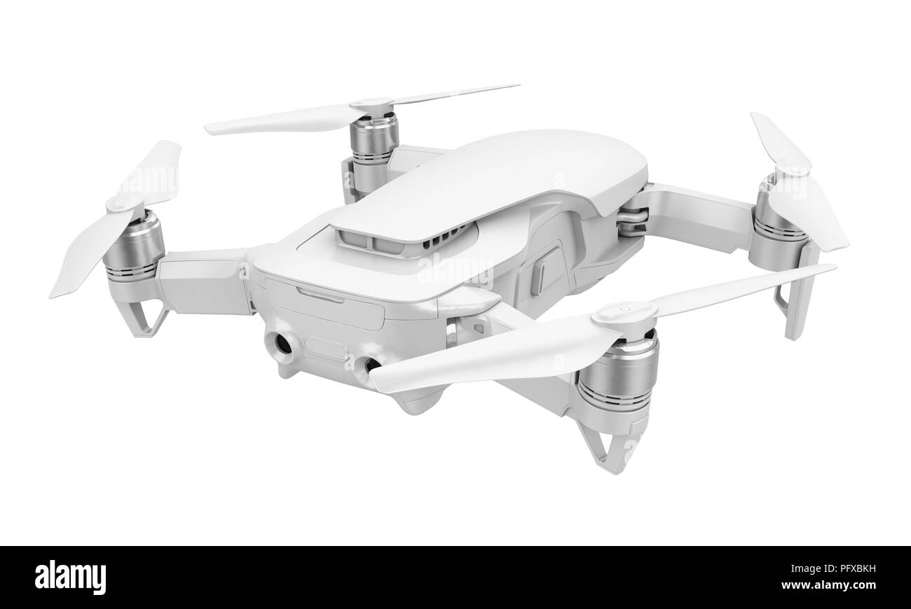 Drone Quadcopter isoliert Stockfoto