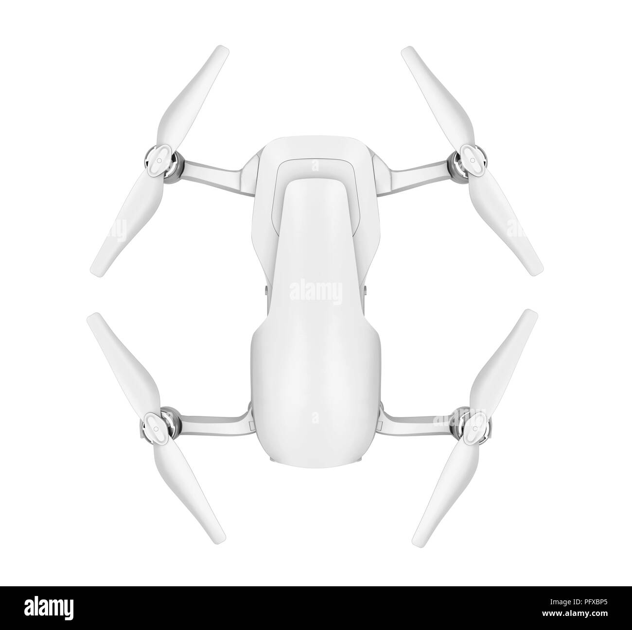 Drone Quadcopter isoliert Stockfoto