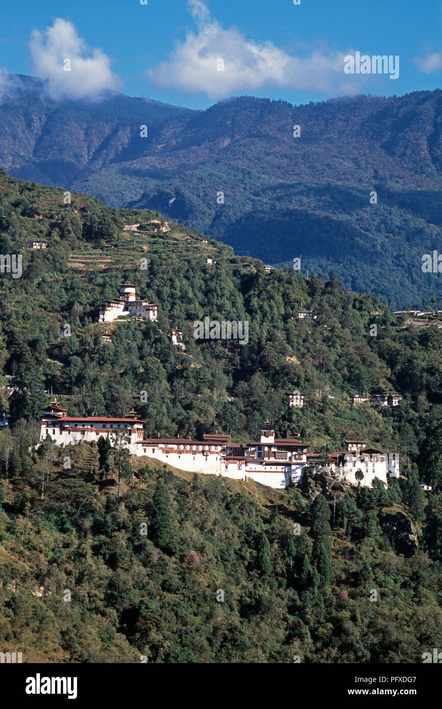 Trongsa Dzong in zentralen Bhutan Stockfoto