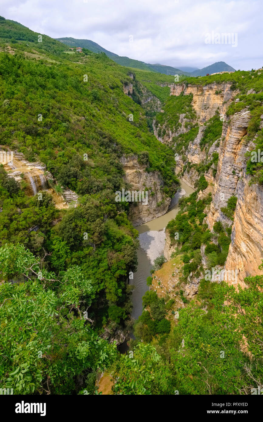 Wasserfall, Osum Fluss Osum Canyon, Skrapar, Berat, Albanien Qark Stockfoto