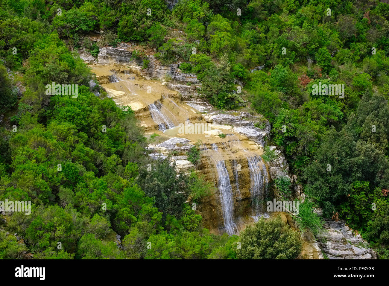 Wasserfall, Osum Canyon, Skrapar, Berat, Albanien Qark Stockfoto