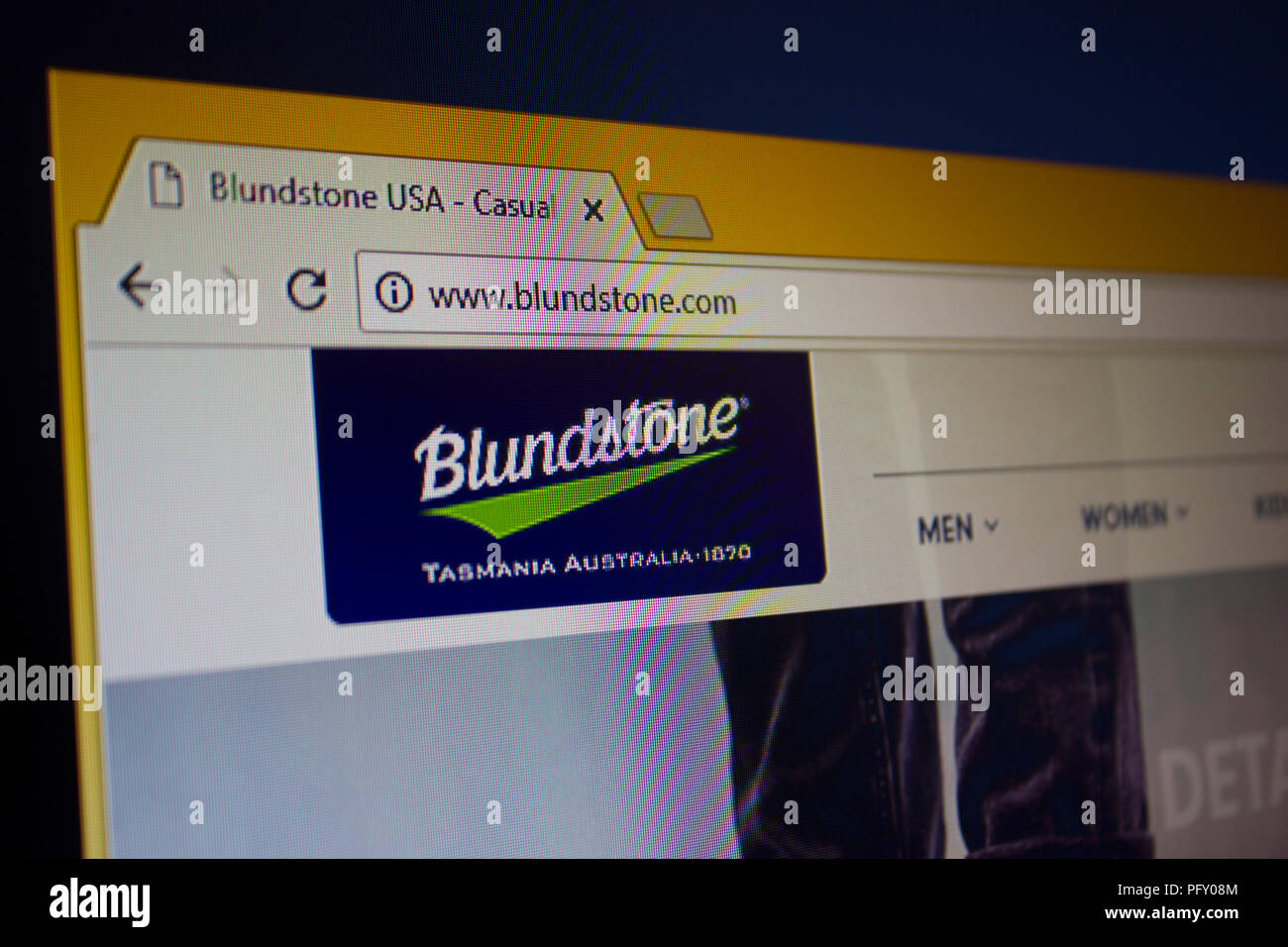 Blundstone Schuhe Homepage Stockfoto