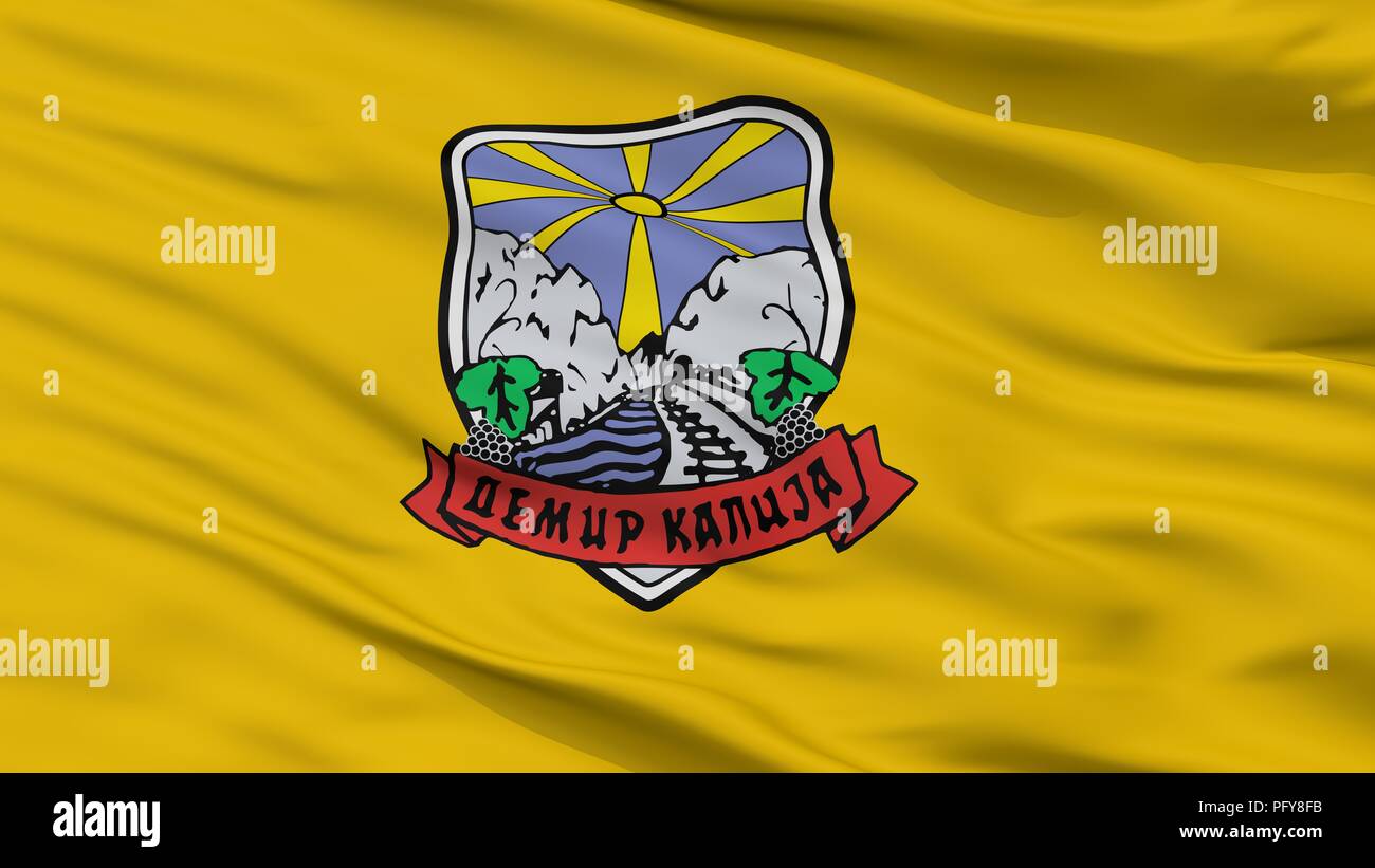 Demir Kapija Gemeinde Stadt Flagge, Mazedonien, Detailansicht Stockfoto