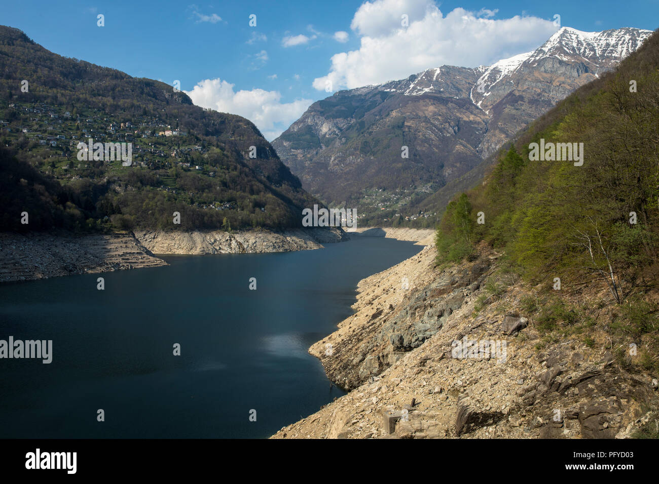 Lago di Vogorno, verzascatal Stockfoto