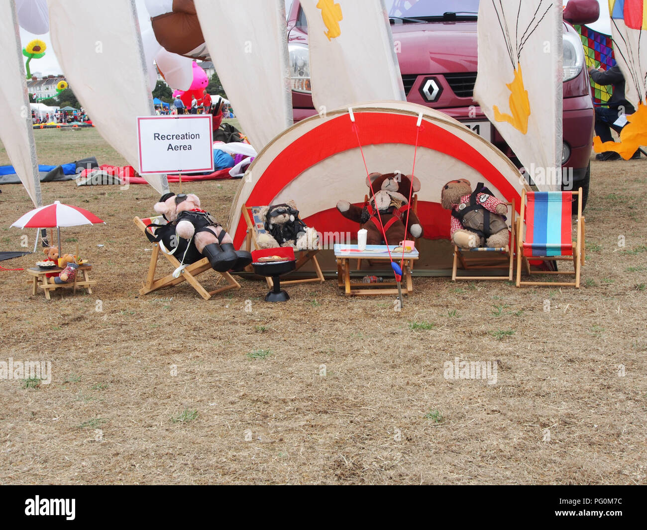 Sky Diving Teddybär team Stockfoto