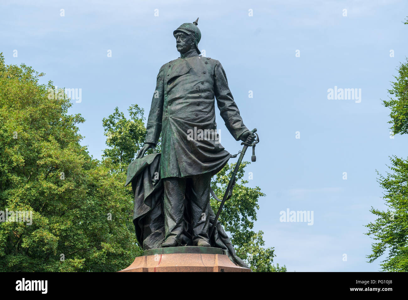 Fotografie eines alten Statue - Otto von Bismarck Stockfoto