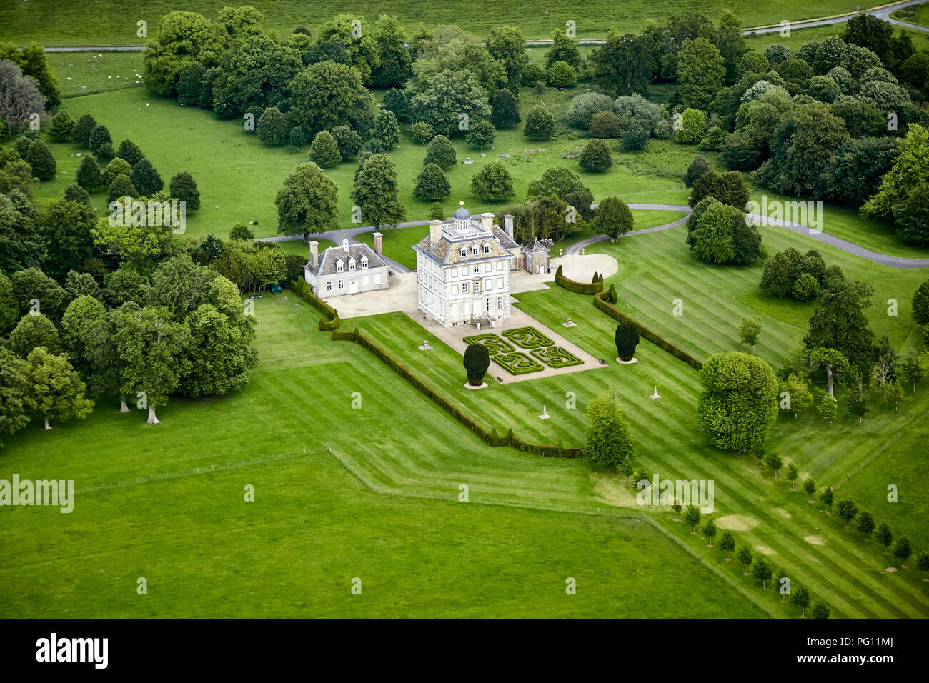 Luftaufnahme von Ashdown House, Ashbury, Oxfordshire, UK Stockfoto