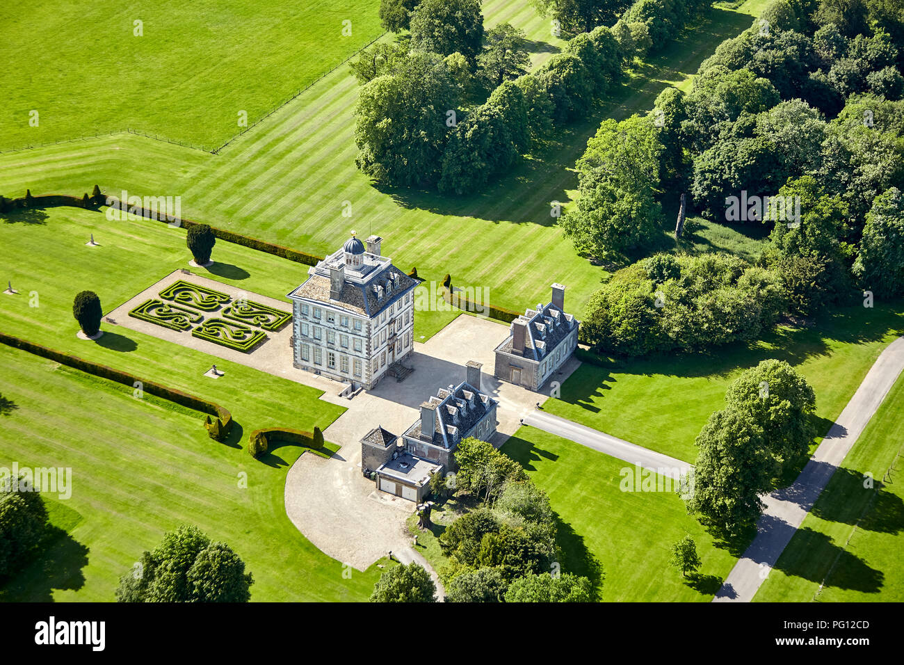 Luftaufnahme von Ashdown House, Ashbury, Oxfordshire, UK Stockfoto