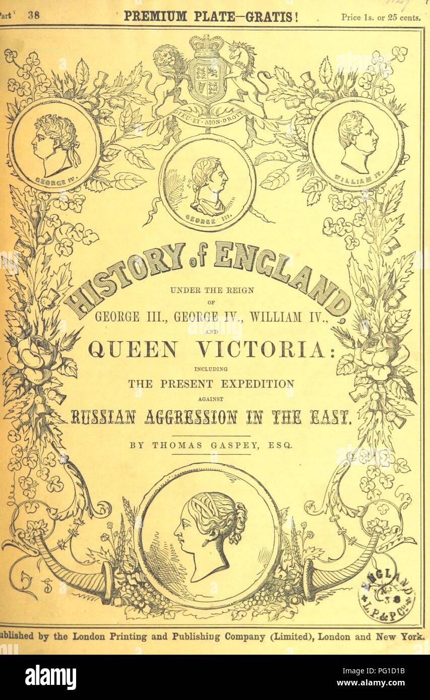 Bild von Seite 51 "Die Geschichte Englands unter der Herrschaft von George III., Georg IV., William IV. und Königin Victoria (bis ... 1852; von T. G. fort, ... 1859... von H. Tyrrell)". Stockfoto