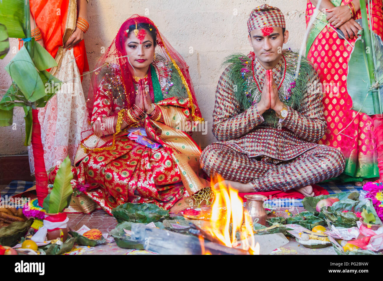 Hindu Indian Wedding Ceremony In Stockfotos & Hindu Indian ...