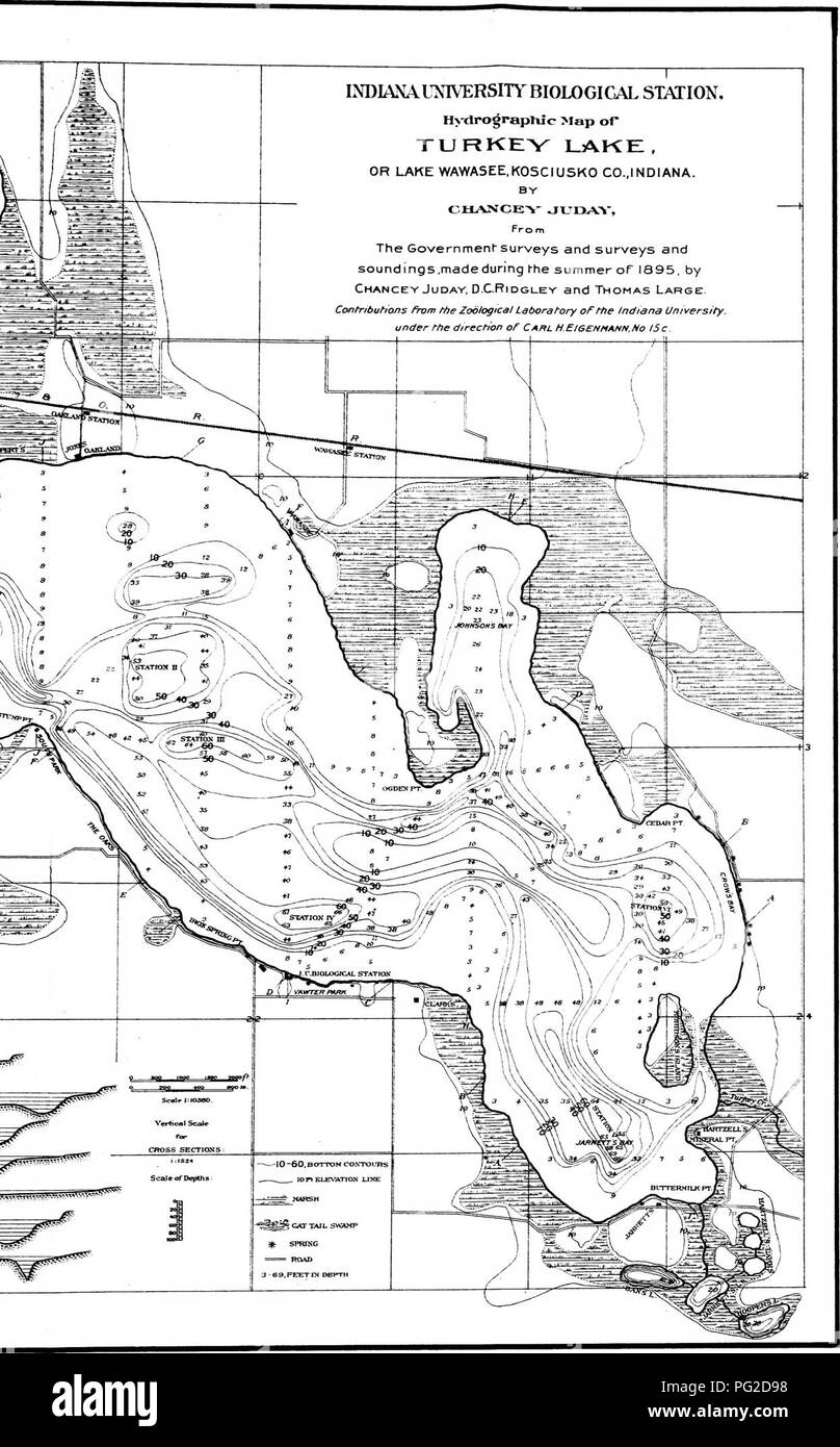 . Türkei See als Einheit von Umwelt und die Variation der Bewohner... Biologie; Natural History. . Bitte beachten Sie, dass diese Bilder sind von der gescannten Seite Bilder, die digital für die Lesbarkeit verbessert haben mögen - Färbung und Aussehen dieser Abbildungen können nicht perfekt dem Original ähneln. extrahiert. Indiana. Biologische Station. Indianapolis, Wm. B. in Burford Stockfoto