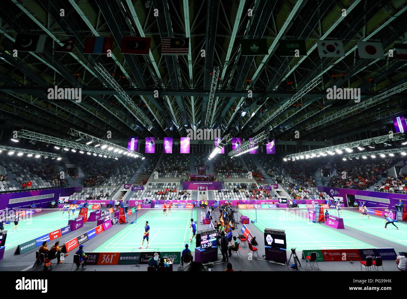 Jakarta, Indonesien. 23 Aug, 2018. Allgemeine Ansicht Badminton: im Gelora Bung Karno Istora während der 2018 Jakarta Palembang Asian Games in Jakarta, Indonesien. Credit: Naoki Nishimura/LBA SPORT/Alamy leben Nachrichten Stockfoto