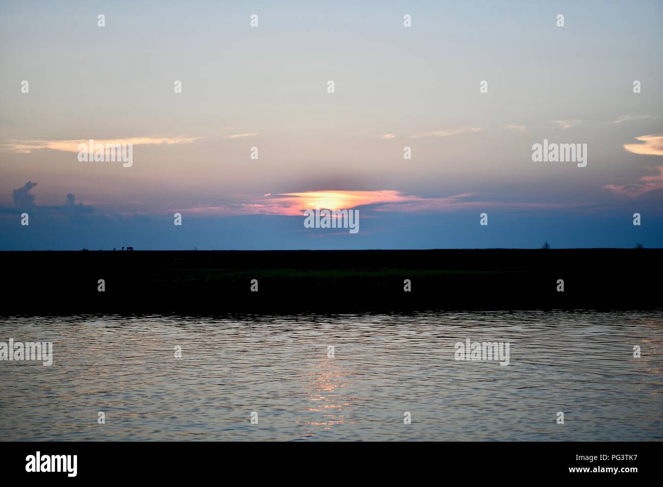 Sonnenuntergang auf der Chesapeake Bay Stockfoto