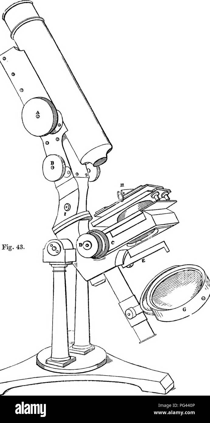 Eine ausführliche Anleitung zur Verwendung des zusammengesetzten Mikroskops, die Methoden zur Vorbereitung und Untersuchung von tierischen, pflanzlichen und mineralischen Strukturen abdeckt. Geschrieben von John Quekett (1815–1861), erforscht diese Arbeit Mikroskopietechniken und -Anwendungen. Stockfoto