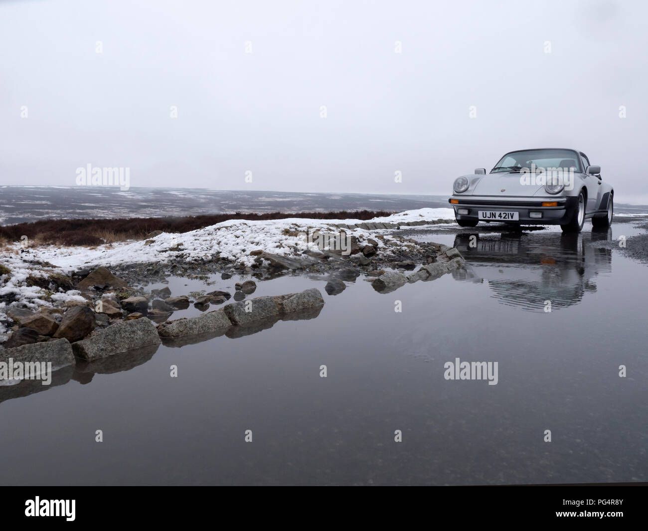 1979 Porsche 911 Turbo. North York Moors UK Stockfoto