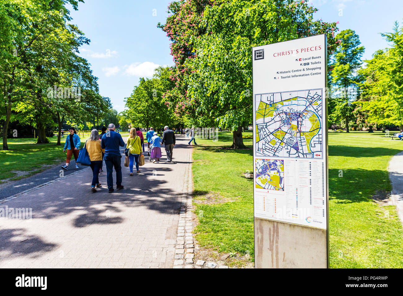 Christi Stücke viktorianischen Park Central Cambridge, England, Christi Stücke park Cambridge UK, Christi Stücke park Cambridge, Park, Parks, Cambridge, Stockfoto