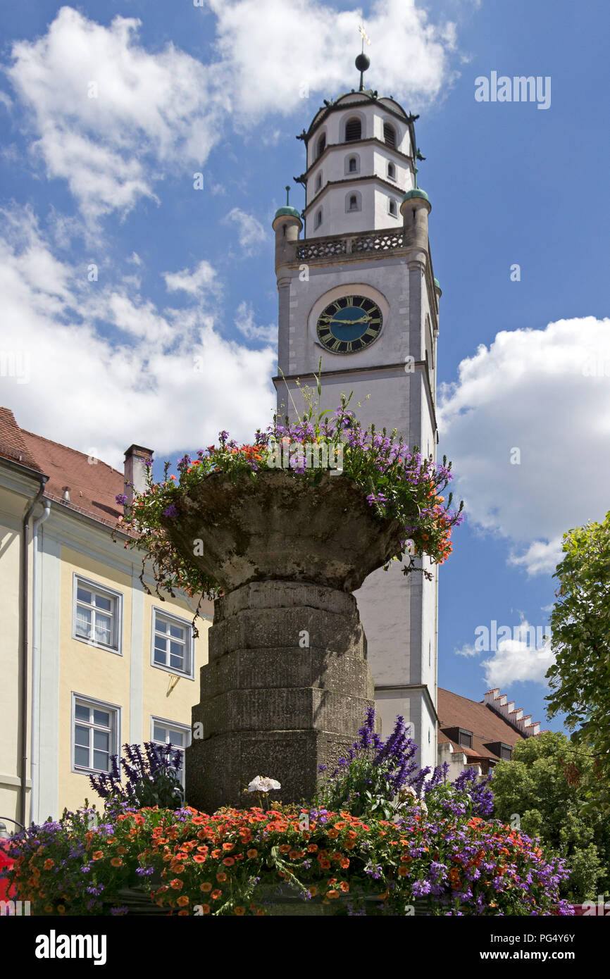 Der trompeter Blaserturm (Turm), Ravensburg, Baden-Württemberg, Deutschland Stockfoto