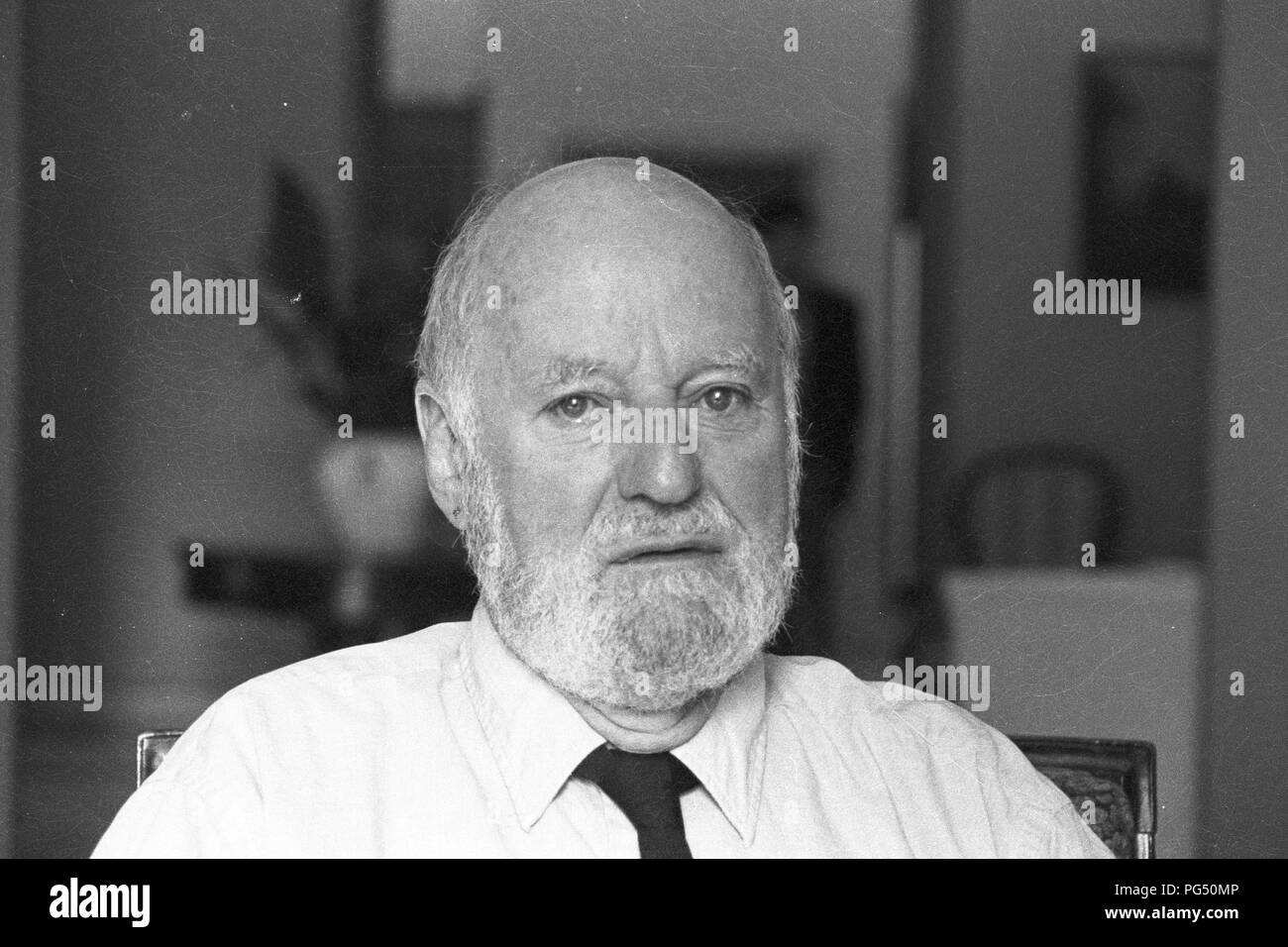 Der amerikanische Schriftsteller Lawrence Ferlinghetti auf Capri im Jahre 1990. Stockfoto