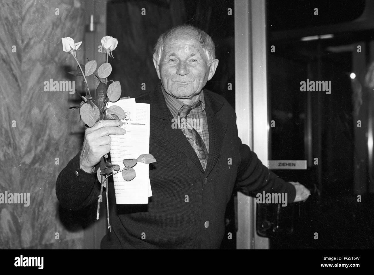 Der tschechische Schriftsteller Bohumil Hrabal in Wien. Stockfoto