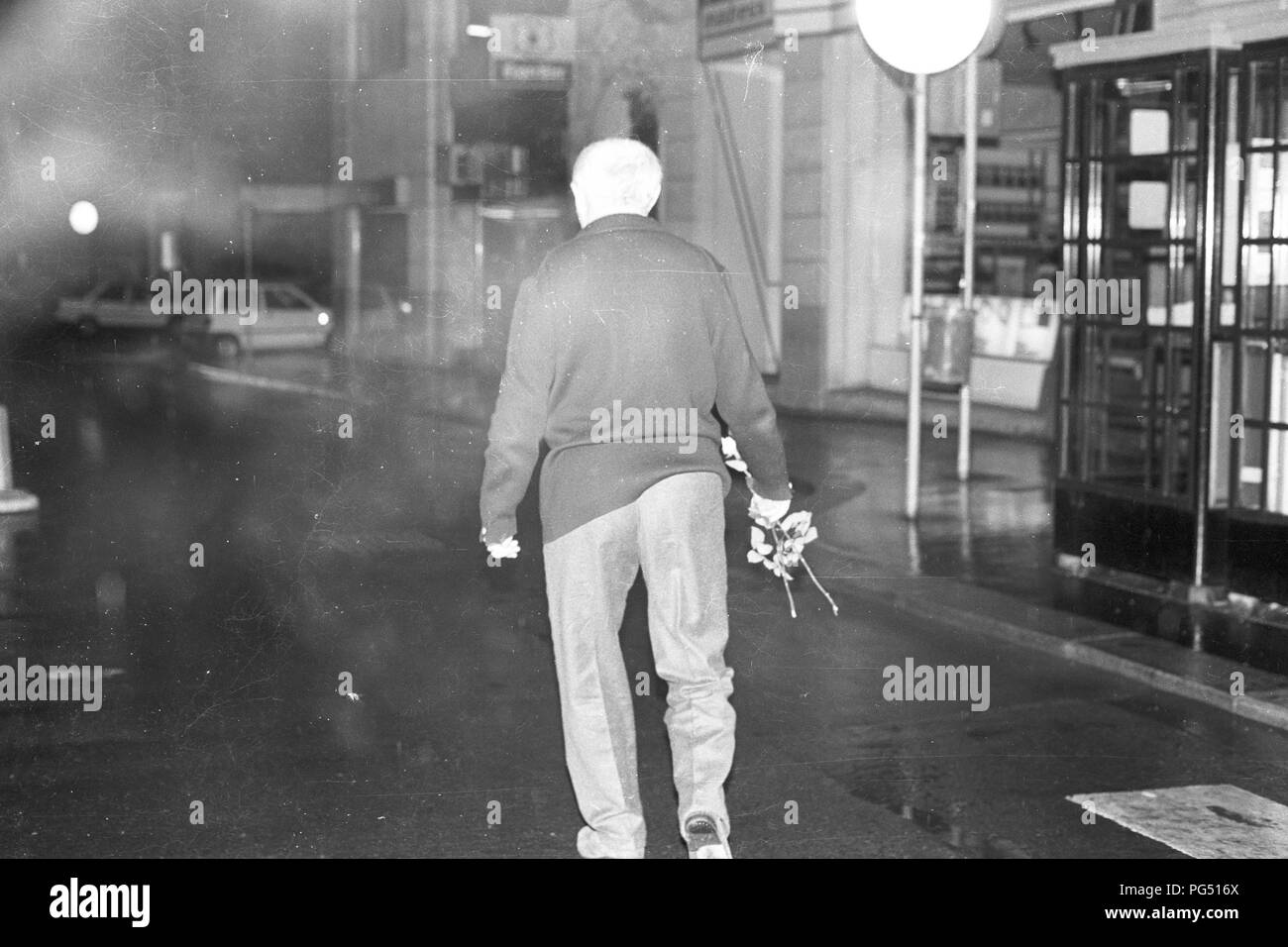 Der tschechische Schriftsteller Bohumil Hrabal in Wien. Stockfoto
