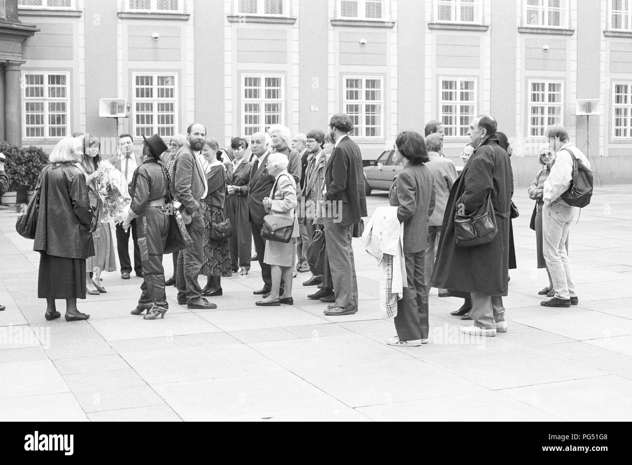 Konferenz der Experten in Böhmen der Tschechischen Akademie der Wissenschaften auf der Prager Burg. Bohemistics ist das Feld der Geisteswissenschaften, die Forschungen der tschechischen Sprache und Literatur. Stockfoto